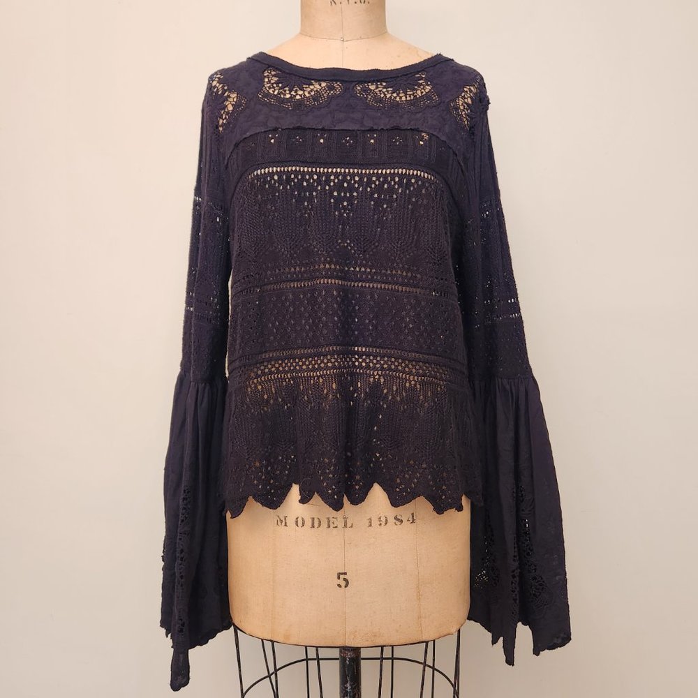 Free People "Once Upon A Time" Lace Sweater - Picture 4 of 15